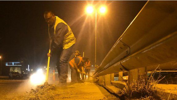 Basura en la Ruta 7: la Muni ya retiró siete toneladas