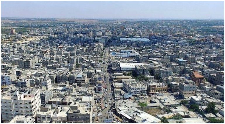 El campo de refugiados de Nuseirat, en Gaza, donde se produjo el rescate. El campo de refugiados de Nuseirat, en Gaza, donde se produjo el rescate.