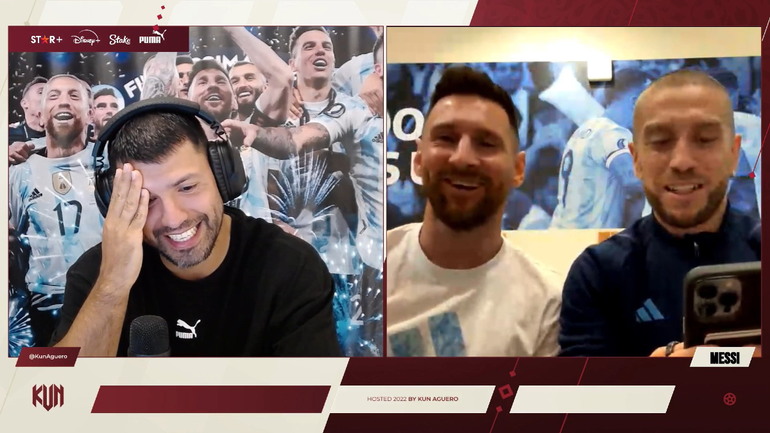 La intimidad de la Selección en un stream del Kun y Messi