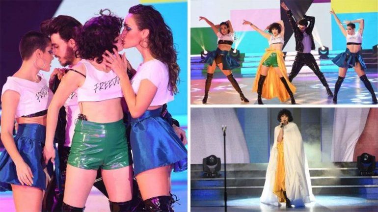 La accidentada coreo de Flor Torrente con besos gay friendly