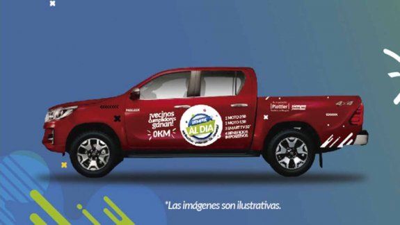 Plottier regala una camioneta y dos motos a contribuyentes