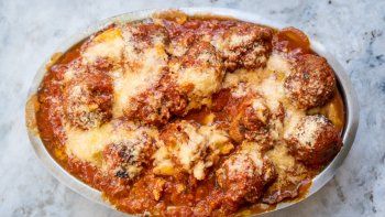 polenta albondigas