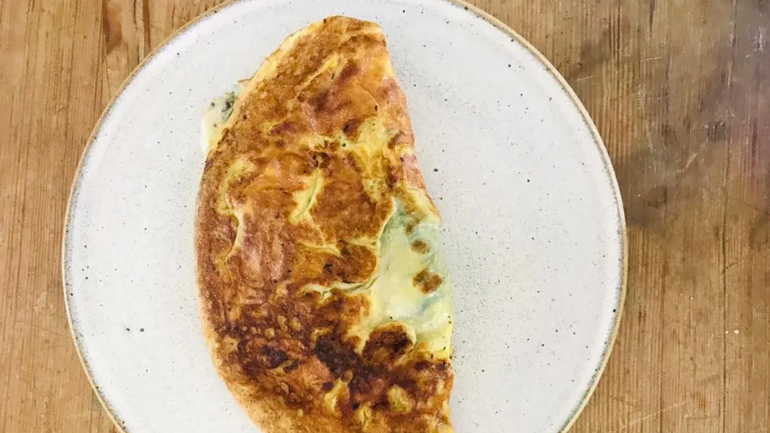 Omelette de puerro y hongos imperdible