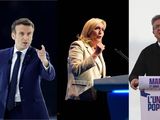 Emmanuel Macron, Marine Le Pen, y Jean-Luc Mélenchon