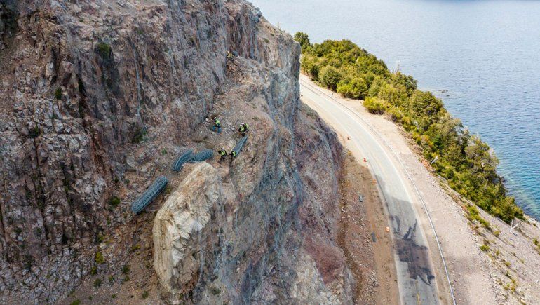 Las tareas de contención de la ladera en el brazo Huemul estarán listas en enero