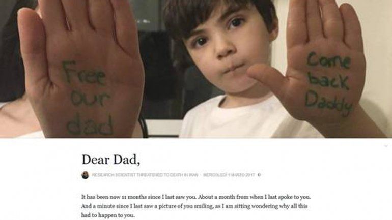 El papá de los niños es un médico iraní condenado a muerte por su país.