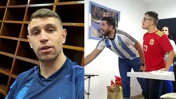 emotivo: asi reacciono nene cipoleno al saludo de su idolo dibu martinez emotivo: asi reacciono nene cipoleno al saludo de su idolo dibu martinez