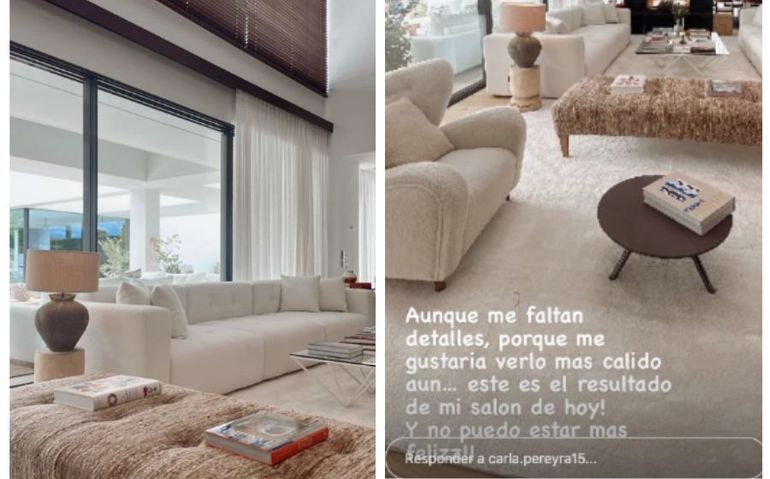 Otras vistas del living de la mansión.