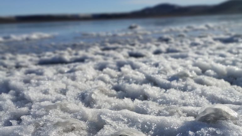 Las temperaturas bajo cero fueron constantes en las últimas semanas en el Parque Nacional Laguna Blanca. 