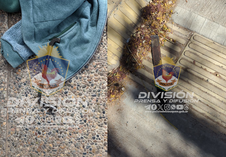 Los elementos recuperados por la Policía. Los elementos recuperados por la Policía.