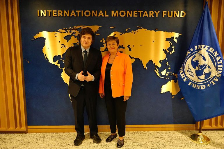 Para avanzar en un nuevo acuerdo, Milei se reunió con la titular del FMI