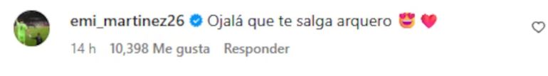 El comentario del Dibu Martínez