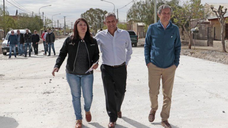 Pechi Quiroga recorrió las obras junto a Guillermo Monzani.&nbsp; 