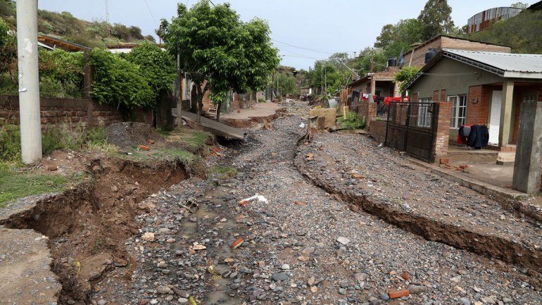 El barrio sufrió la tormenta al igual que en abril de 2014.