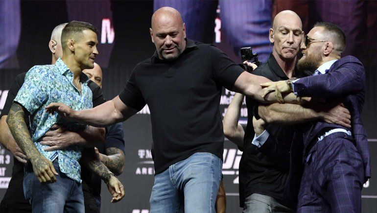 Previa picante en la UFC: McGregor atacó a Poirier en el careo