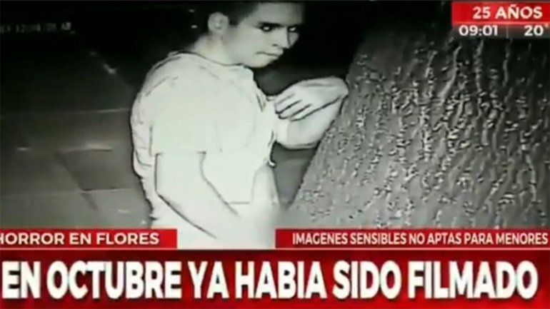 Reapareció el masturbador serial de Flores y fue captado por las cámaras