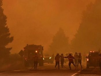 El fuego avanza en bosques y laderas e impide el tránsito en Ruta 40.