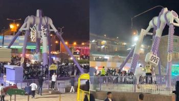 El juego de un parque de diversiones de Arabia Saudita se partió al medio y hay más de 20 heridos. El juego de un parque de diversiones de Arabia Saudita se partió al medio y hay más de 20 heridos.