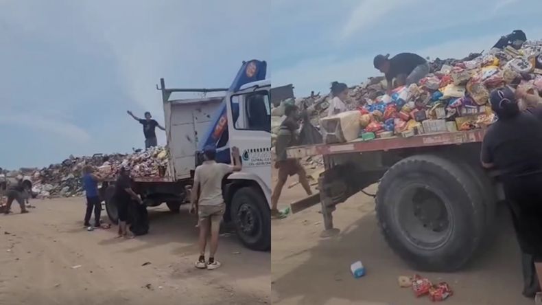 El camión que llevó la comida al basural había sido contratado por la dueña de la rotiseria incendiada. | LM Neuquen El camión que llevó la comida al basural había sido contratado por la dueña de la rotiseria incendiada.
