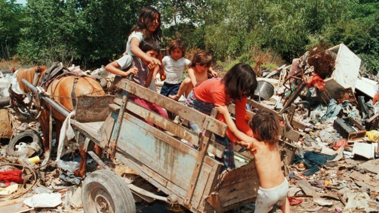 Niños en un basural de la provincia de Chaco.