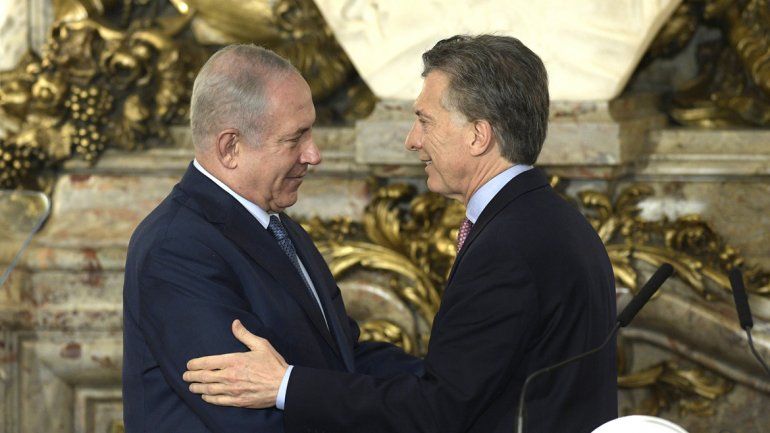 Mauricio Macri y Netanyahu se reunieron en la Casa Rosada.