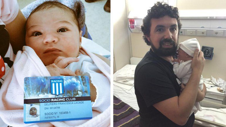 Pablo Delpiero con su hija Francesca Lacade.