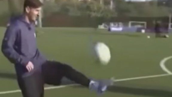 Messi pasó otro desafío para la televisión japonesa
