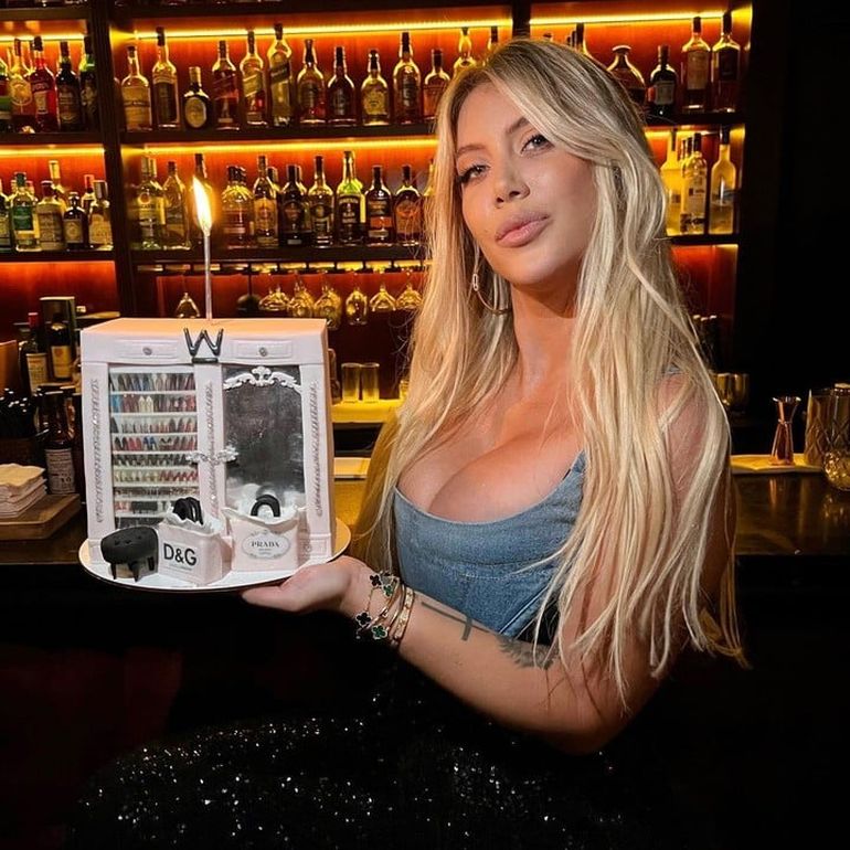 La torta era una réplica de su vestidor.