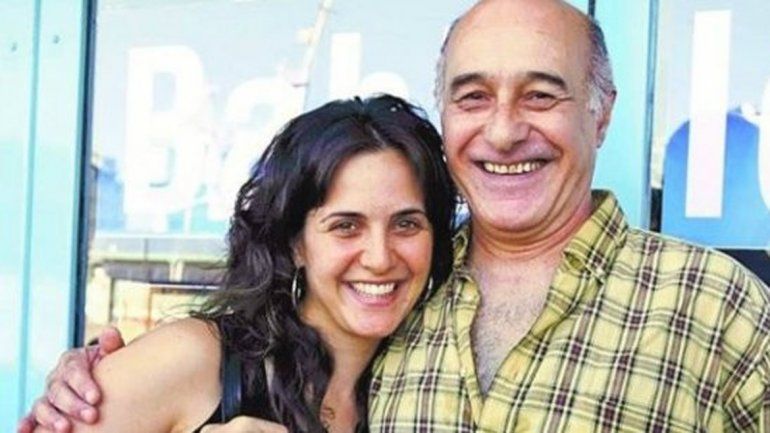 La actriz junto a su padre