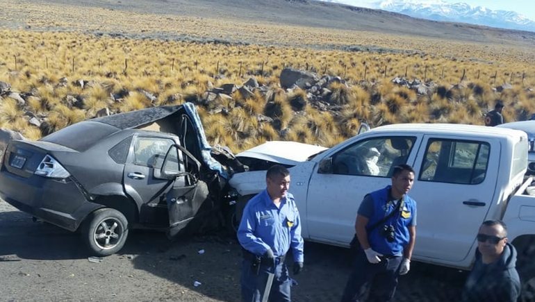 Tres muertos en otro choque frontal en la Ruta 40