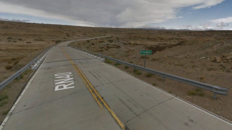 Ruta 40 en la zona del arroyo Pilmatue