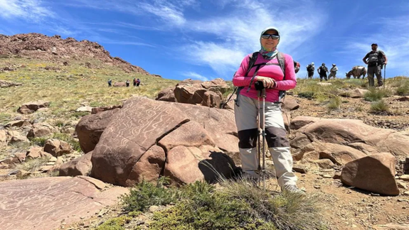 Marcela Galarza, en una de sus excursiones.