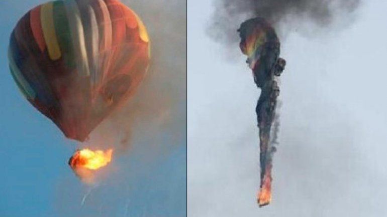 Se incendió un globo aerostático y murieron 16 personas