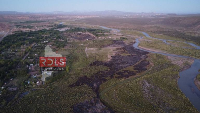 Así quedó el sector afectado por las llamas. Así quedó el sector afectado por las llamas.