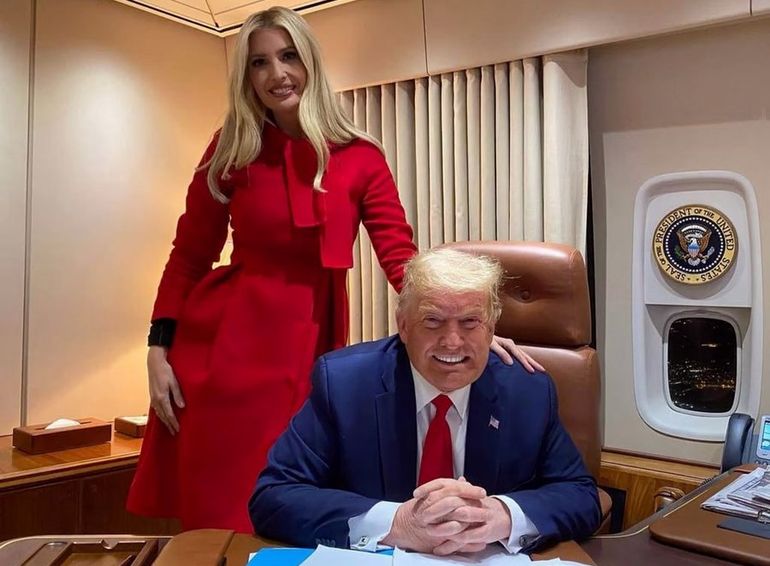 Donald Trump con su hija, Ivanka.