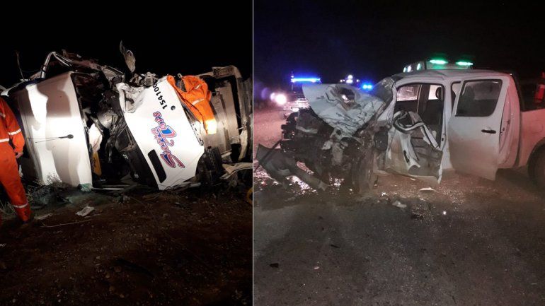 Choque frontal entre un minibús y una camioneta en Ruta 17: hay tres heridos