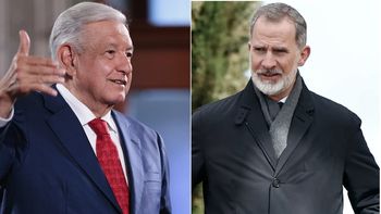 El presidente de México, López Obrador, y el rey de España, Felipe VI.