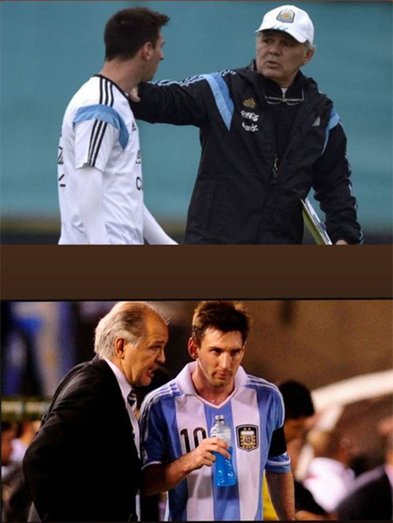 Las fotos que le dedicó Messi a Sabella, su mejor entrenador en la Selección Argentina.